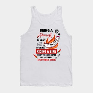 Funny Pianist Jokes Keyboard Piano Music Instrument Classical Music Life Tank Top